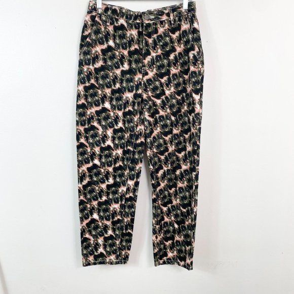 Rachel Comey Target High-Rise Animal Print Marble Wide Tapered Leg Size 4 - Picture 1 of 7